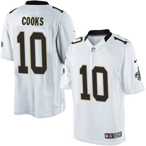Men's Limited Brandin Cooks Nike Jersey White Road - #10 NFL New Orleans Saints